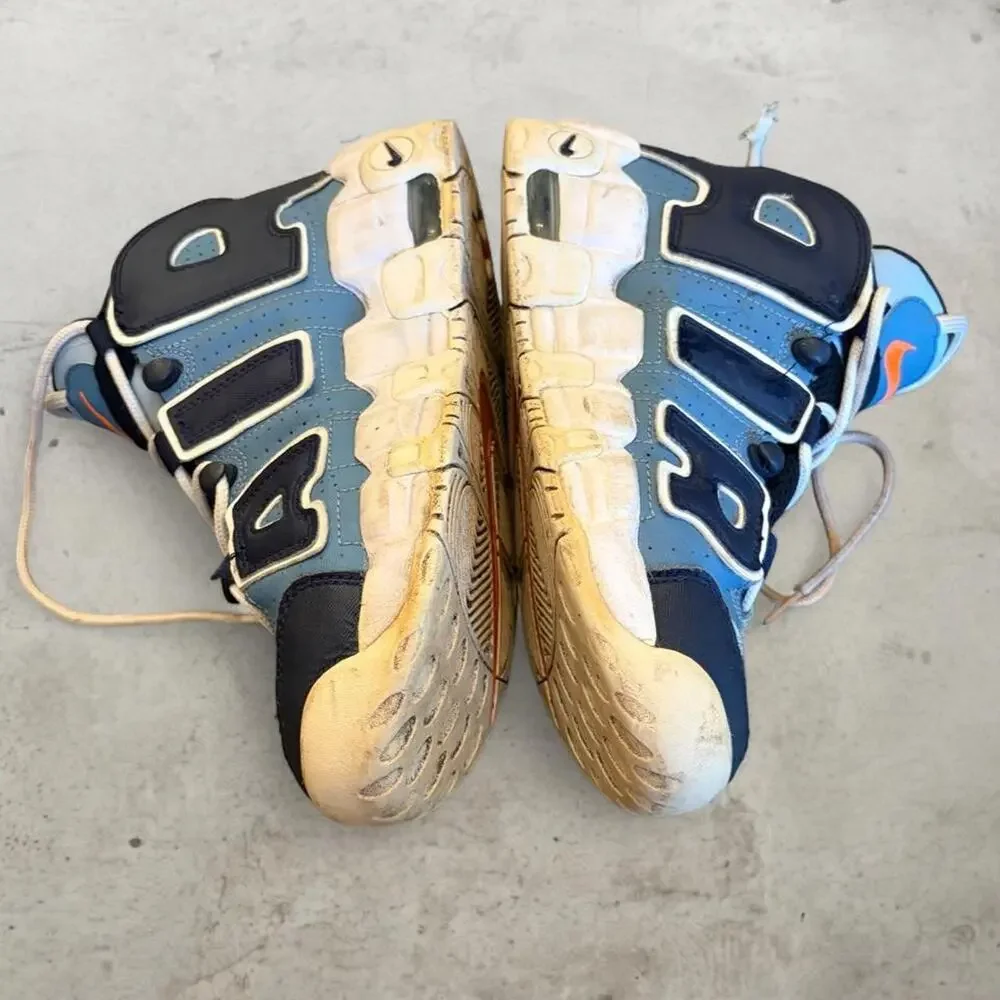Nike Air More Uptempo Denim Blue Shoes Youth 6.5Y 415082-404